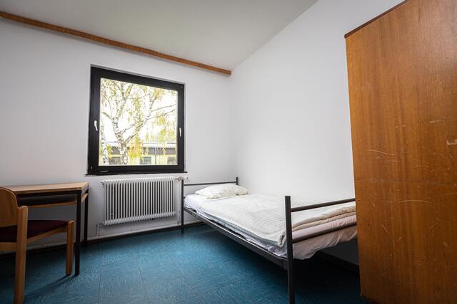 Der Samariterbund stellt im Notquartier in Floridsdorf auch Einzelzimmer zur Verfügung.
