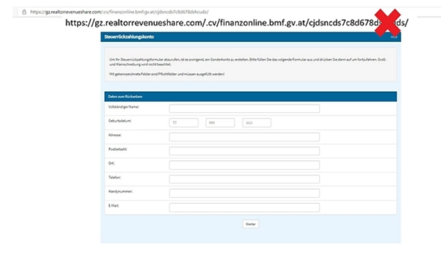 Wie schon im Frühjahr landen aktuell vermehrt gefälschte Finanz-Online-Mails in den Mail-Postfächern von TirolerInnen. Mit diesen E-Mails wollen Betrüger an persönliche Daten und Bankkartendaten kommen.