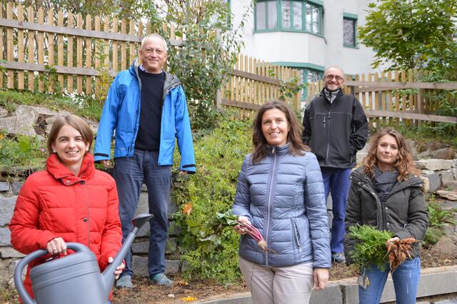 Tina Kainz, Ergotherapeutin, Stefan Schulze, Leiter der Tagesklinik für Kinder- und Jugendpsychiatrie, Sonja Schindler, Standortleiterin, Erst Gattinger, Leiter Technik, Lisa Konitschek, Sozialpädagogin.