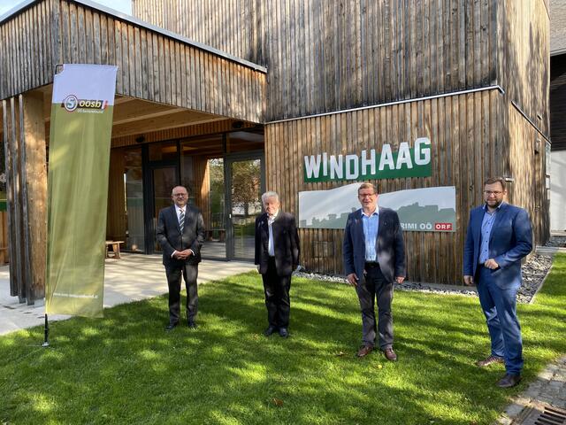 Von links: Landtagspräsident Wolfgang Stanek, Seniorenbund-Landesobmann Josef Pühringer, Windhaags Bürgermeister Martin Kapeller und Seniorenbund-Landesgeschäftsführer Franz Ebner. | Foto: OÖ Seniorenbund