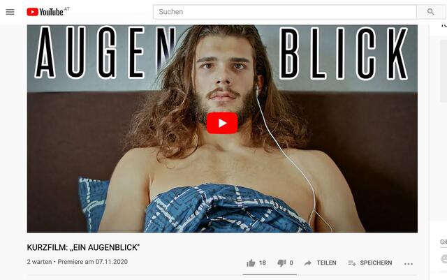 Onlinepremiere auf "Youtube": Der Kurzfilm "Ein Augenblick" vom Kindberger Dennis Zinner ist ab 7. November zu sehen. | Foto: KK