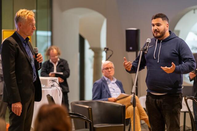 Andreas Kleboth (li.) beim dritten Streitgespräch zur Stadtentwicklungsstrategie. | Foto: Alois Endl
