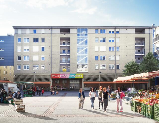 Der Welser Wochenmarkt wird aufgehübscht. | Foto: Stadt Wels