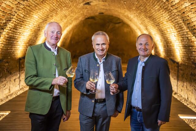 Ökonomierat Franz Bauer, Geschäftsführer Ludwig Holzer und der neue Obmann Florian Stöger | Foto: Robert Herbst