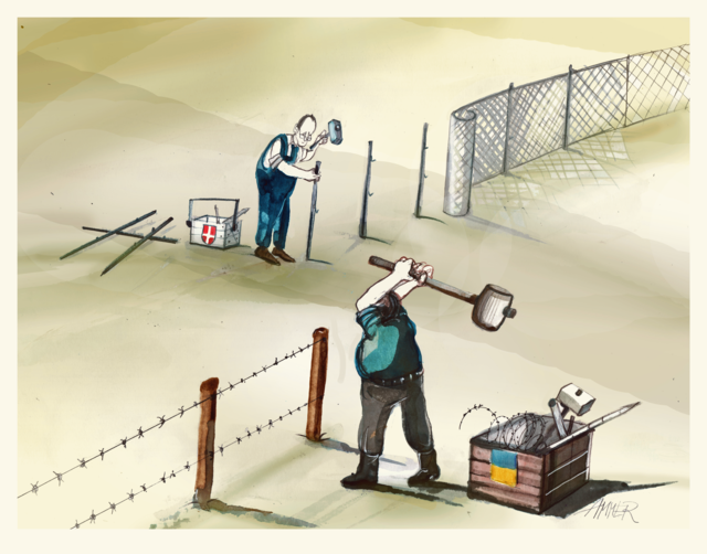 „Grenzziehung“ | Foto: Karikatur von Wolfgang Ammer, 2020