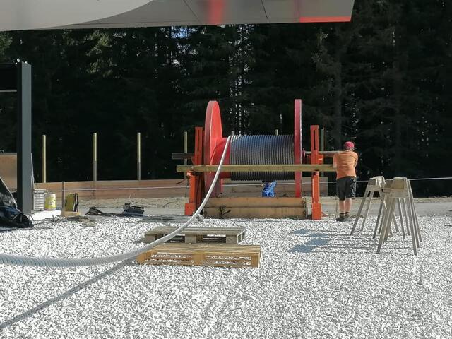 Seileinzug für die neue Bahn | Foto: Steinplatte