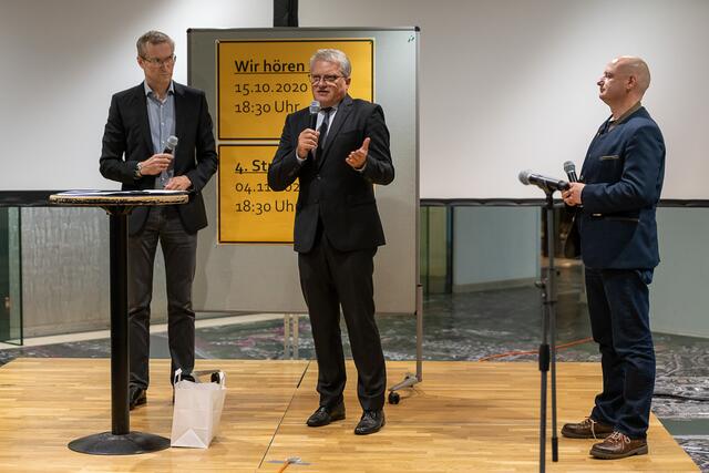 Bürgermeister Klaus Luger und Vizebürgermeister Markus Hein eröffnen die Streitgespräche. | Foto: Alois Endl