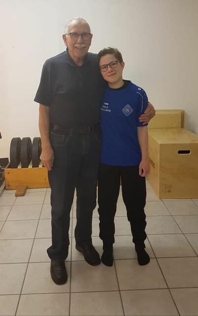 Trainer Adolf Gril und Anja Steidl nach dem Online Wettkampf.
Foto: SC Harland