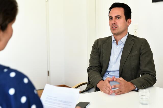 Christoph Wiederkehr (Neos) ist designierter Vizebürgermeister und Stadtrat für Bildung, Jugend, Integration und Transparenz. | Foto: Markus Spitzauer