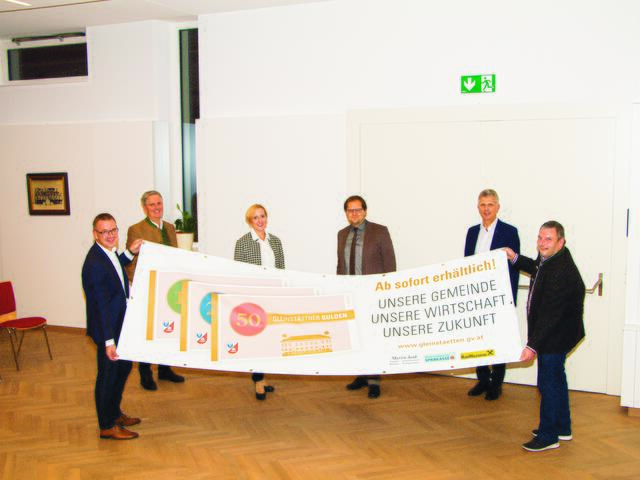 Das Projektteam des Gleinstättner Gulden: Johannes Prattes, Heinz Paier, Elke Halbwirth, Gerhard Ully, Josef Muchitsch und Martin Jauk.