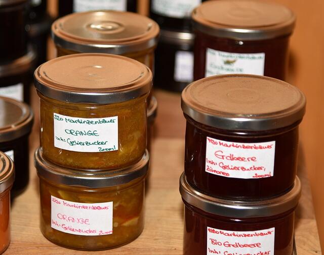 Selbstgemachte Marmeladen sind ebenso erhältlich.