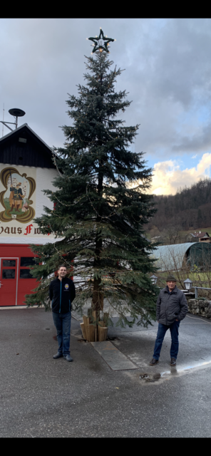 Dieser wunderschöne Christbaum soll im Ischler Ortsteil Perneck für Weihnachtsstimmung sorgen. | Foto: ff-badischl.at