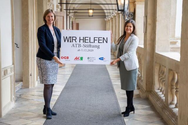 Die Landesrätinnen Barbara Eibinger-Miedl und Doris Kampus haben sich für dieATB-Stiftung stark gemacht.