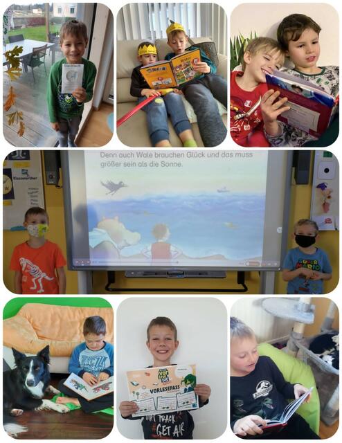 Oben rechts: Elias und Noah Groiss, oben Mitte: Sebastian und Benedikt Kohl , oben links: Philip Rogner, Mitte: Theo Zimmel und Raphael Erhart, unten link: Erik Semper und Hund Murphy.