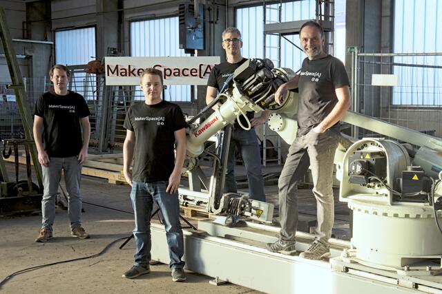 Lukas Prenner, Michael Grabenschweiger, Roland Schuller, Günther Sterlike. | Foto: Verein MakerSpace[A]