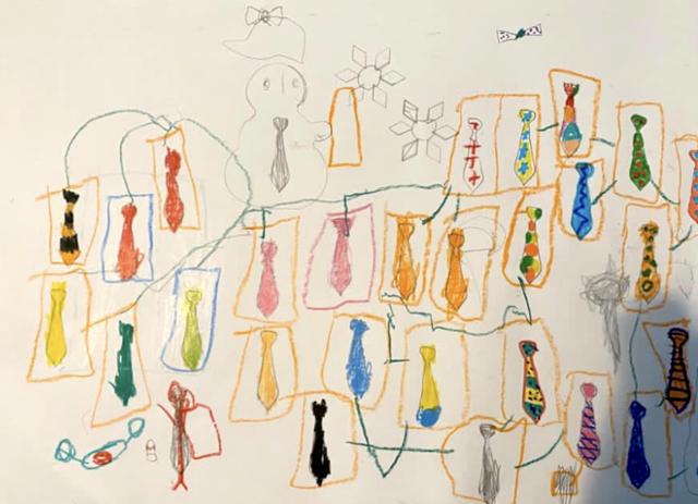 Leonardo (6 Jahre alt) aus der Josefstadt hat für seinen Papa den Wunschzettel ans Christkind gemalt.