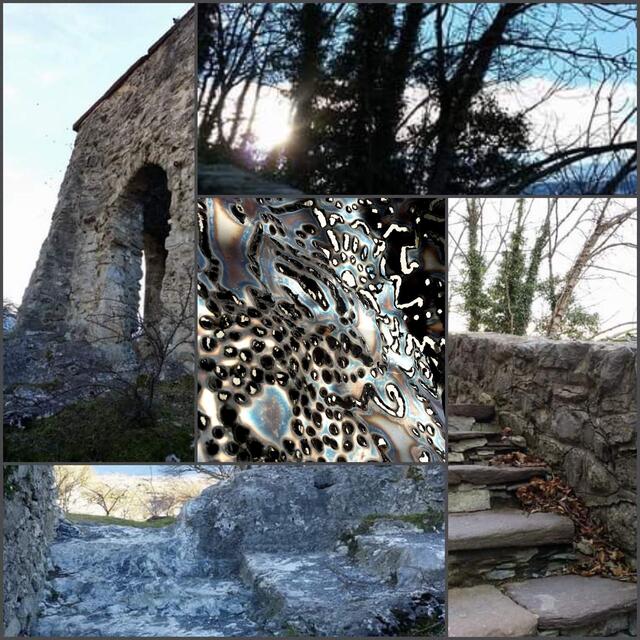  Archaische Symbole im Dialog mit den historischen Mauern des Schlosses Sargans. | Foto: Barbara Streiff