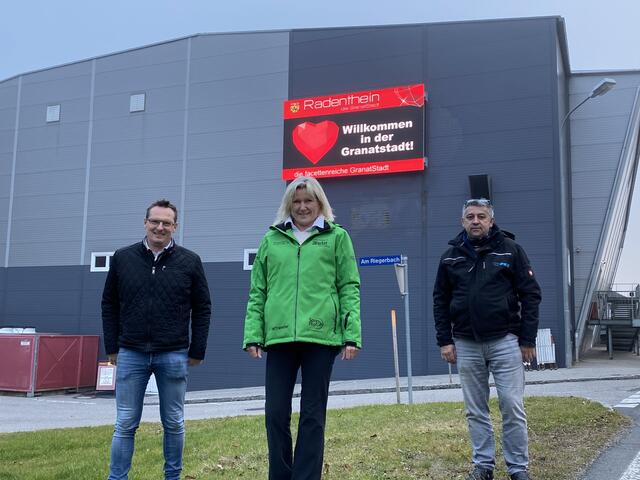 Bewerben Radenthein: Bürgermeister Michael Maier, Ingeborg Fritzer und Wolfgang Cernic (PKE)