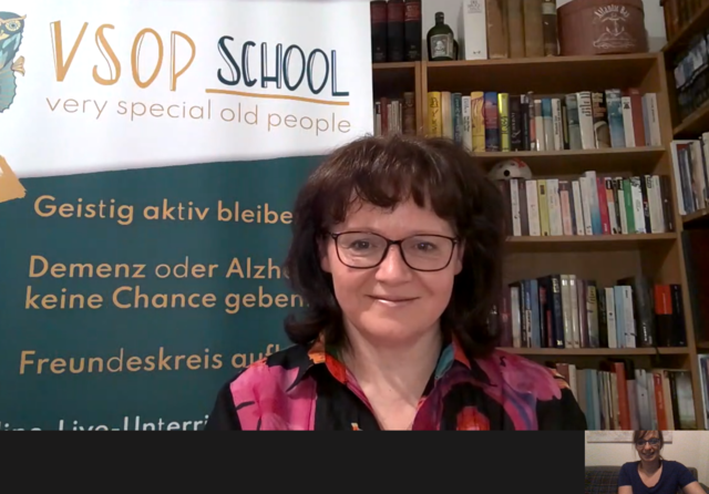 Barbara Standl aus Amstetten lässt mit einer Online-Lern-Plattform Senioren die Schulbank drücken | Foto: Screenshot/Bezirksblätter