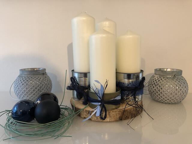 Unser Upcycling-Adventkranz für den Lockdown.