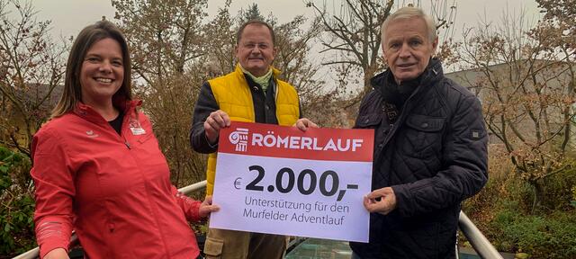 V.l.: Andrea Bund (Murfelder Adventlauf), Kurt Stessl und Sepp Hartinger (beide im Organisationsteam des ehemaligen Römerlaufs).
