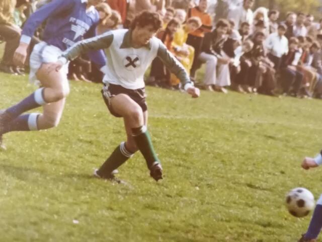 Fritz Pöhli im Cupspiel Micheldorf gegen Eferding (3:2) im Jahr 1980