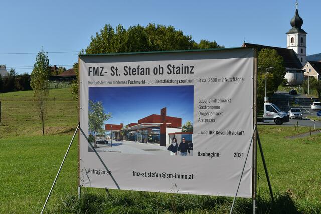 Auf den Jeschelnig-Gründen in St. Stefan ob Stainz soll das künftige Fachmarktzentrum entstehen.