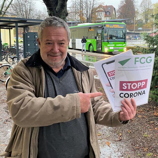 ÖAAB Ortsgruppenobmann Gerhard Luczu bei seiner „Empfehlung-Tour“ im Steir. Zentralraum (GU+VO). Hier bei den Verkehrsknotenpunkte Gratwein-Straßengel.