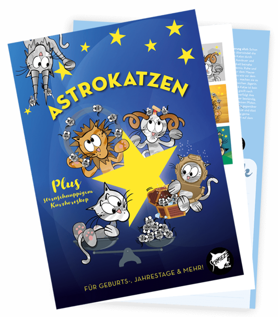 In den „Astrokatzen“ erkennt man die Sternzeichen wieder.