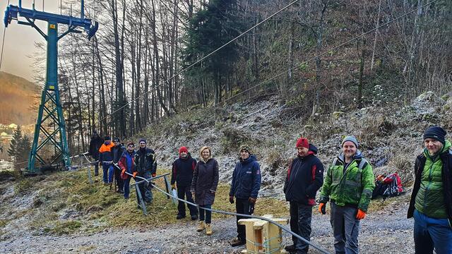 Bgm. und AR-Vorsitzende der Seilbahn Ines Schiller besucht die Mitarbeiter der Katrin Seilbahn .