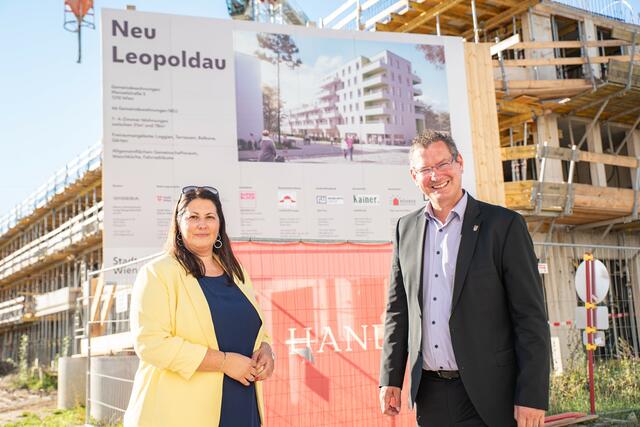 Im IBA-Wien-Quartier Neu Leopoldau entstehen bis 2022 insgesamt 1.000 geförderte Wohnungen.  | Foto: BV21