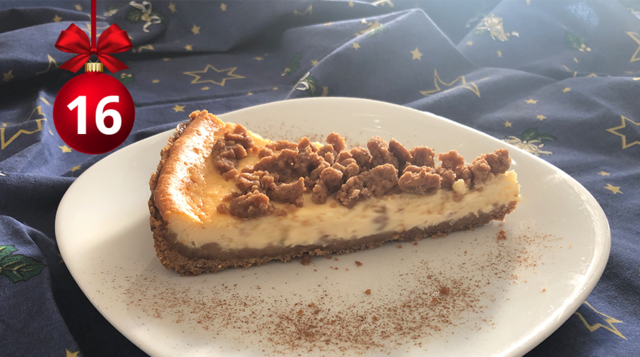 Die Kombination aus Cheesecake und Spekulatius-Keksen wird eure Gäste begeistern.