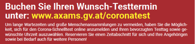 Toller Service: Termine für die Testung können in Axams reserviert werden!
