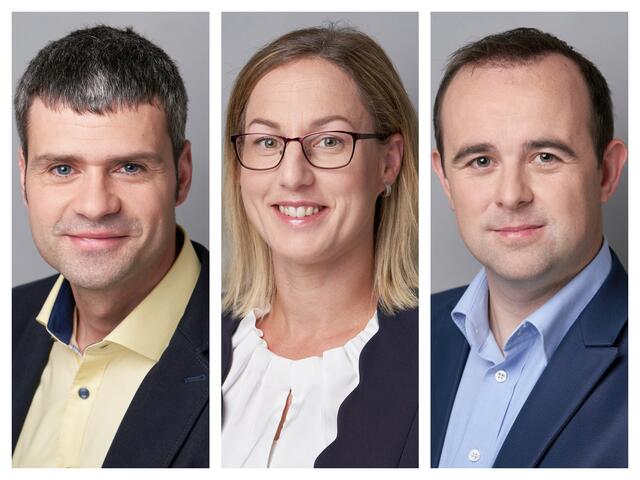 Das Team Philip Laister, Sonja Kreutzer und Christian Haider.