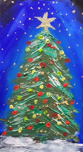 Der 9-jährige Julian hat uns einen wundervoll geschmückten Weihnachtsbaum geschickt.