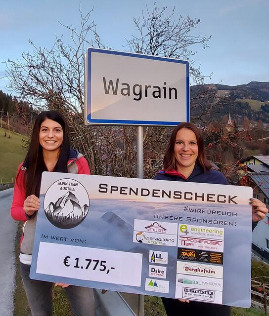 Helfen vor Ort: An eine betroffene Familie in Wagrain konnte das Alpin Team Austria heuer 1.775 Euro überbringen, weitere 1.775 Euro gehen an eine Familie in Hüttschlag.