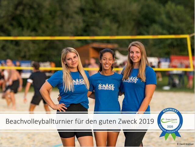 Das Team von "Beachvolleballturnier für den guten Zweck" möchte nächstes Jahr wieder für die Wahl der Green Events Austria antreten | Foto: Beachvolleball für den guten Zweck