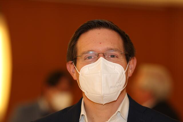 Vizebürgermeister Johann Gansterer mit Maske.