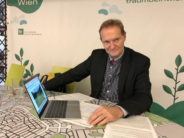 Christian-André Weinberger von der Bürgerinitiative "Pro Wilhelminenberg 2030"