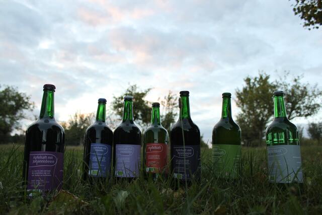 verschiedene Apfelsäfte der Apfelwerkstatt | Foto: Apfelwerkstatt