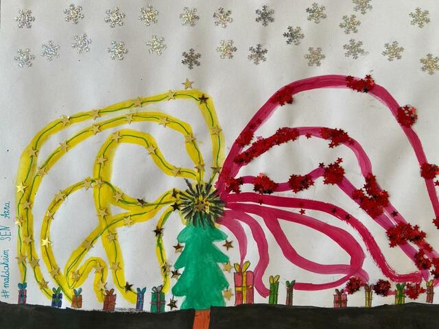 Azras (9 Jahre alt) magischer Tannenbaum.
