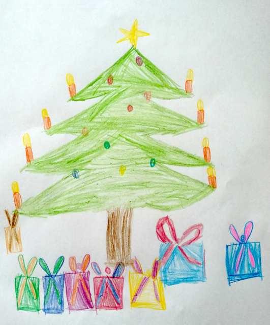 Die 6-jährige Valentina hofft sehr, dass das Christkind bei ihr vorbeischaut.