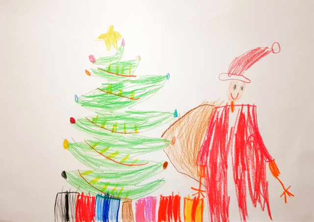 Dieses Kunstwerk hat uns die 6-jährige Iris geschickt.