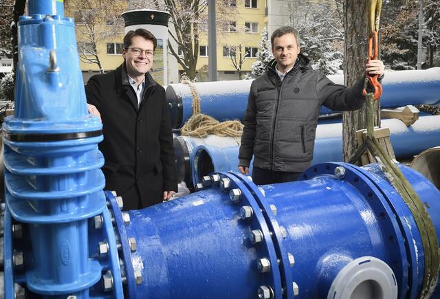 Klimastadtrat Jürgen Czernohorszky und Wiener Wasser Chef Paul Hellmeier. | Foto: Wiener Wasser/Zinner