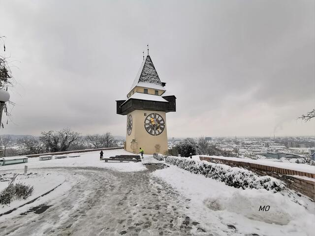 Schneeräumung am Grazer Schlossberg