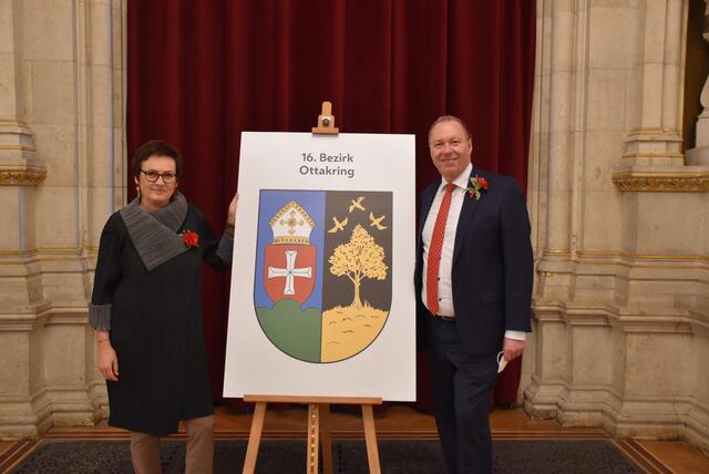 Im Rathaus: Eva Weissmann und Franz Prokop.