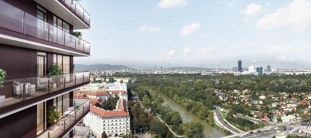 Mit Blick hoch über die Dächer von Wien von den neu entstehenden Triiiple Tower | Foto: ZOOM VP