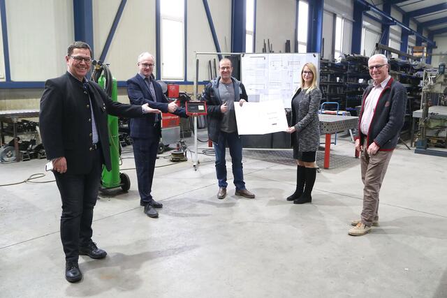 v. l.: Hans Moser, Günther Baschinger, Reinhard Dornetshuber, Nadine Humberger, Josef Ruschak | Foto: Andreas Maringer