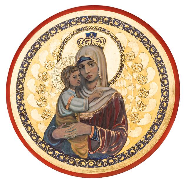 Die Werke der Galtürer Künstlerin Melanie Leitner-Gavric sind in der Sonderausstellung "Madonna della corona" im Alpinarium Galtür zu sehen. | Foto: Melanie Leitner-Gavric