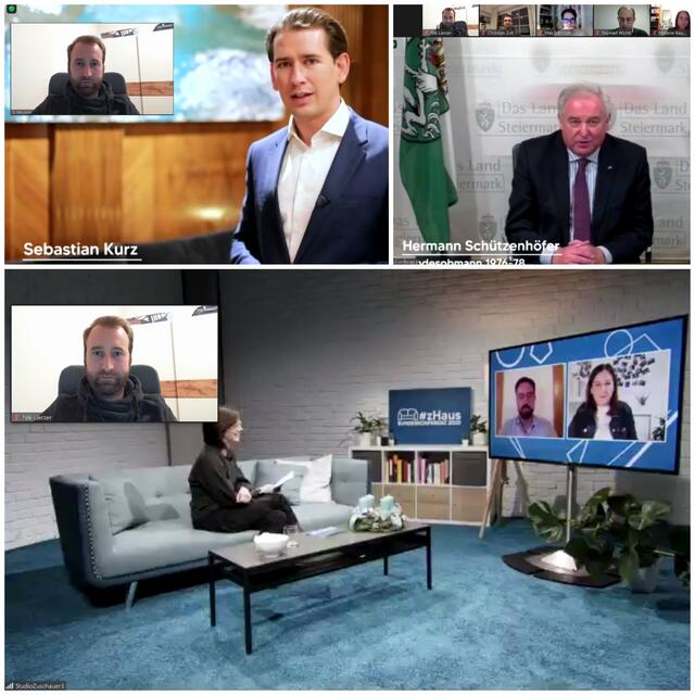 Reges Interesses der Polit-Prominenz herrschte an Online-Talk der JVP Steiermark, hier mit Bezirksobmann Niklas Lierzer. | Foto: JVP